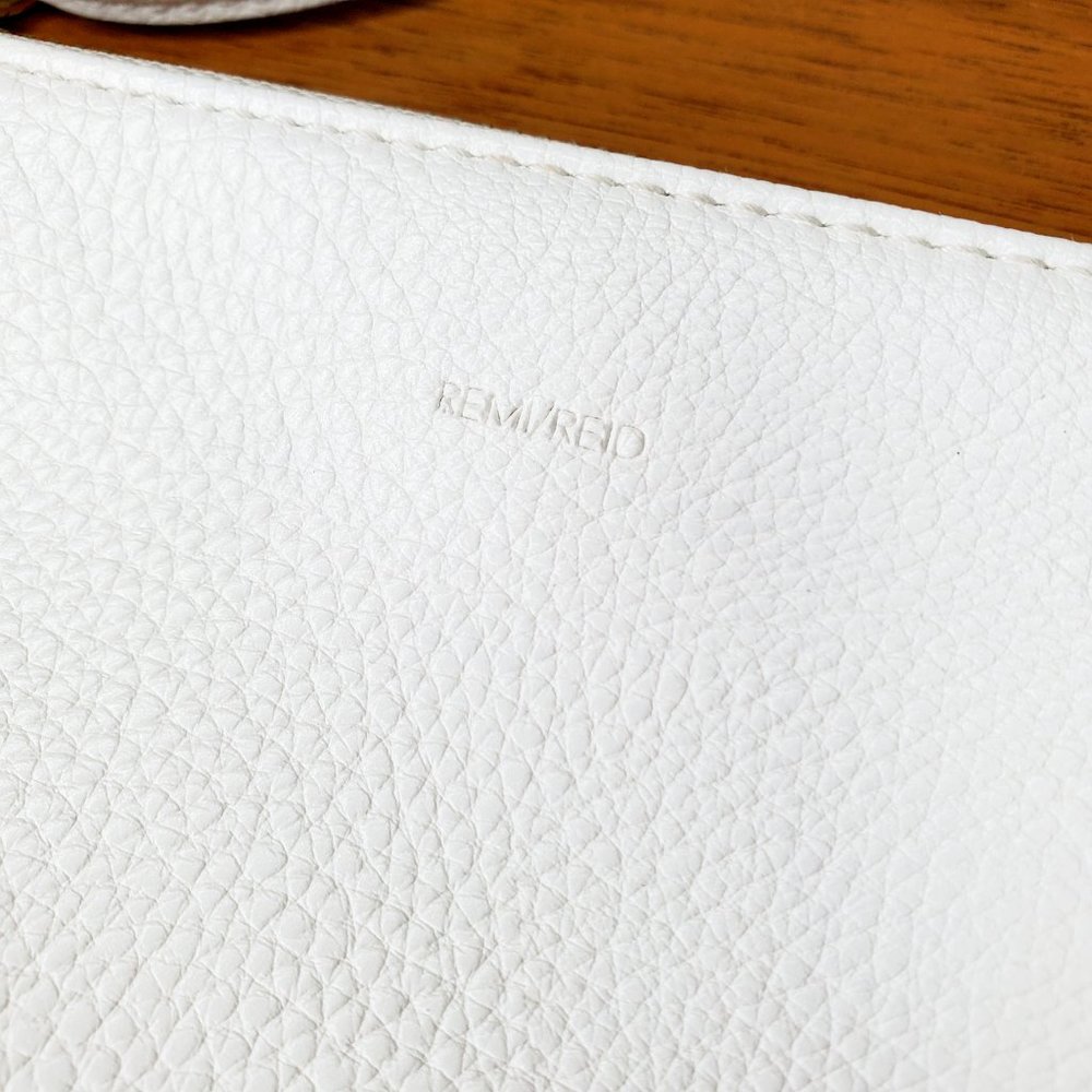 Remi/Reid | Faux White Leather 10" Crossbody Purse NEW - Picture 9 of 10
